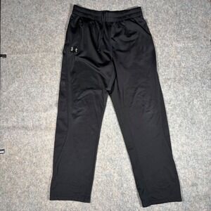 Under Armour Track Pants Mens M Black 1255902 Athletic Training Drawstring *READ